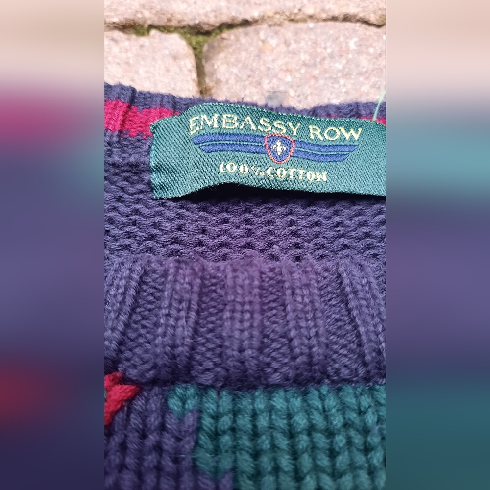 Vintage Embassy Row Chunky Knit Cotton Sweater - image 3